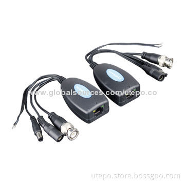 Single channel power, video & data UTP balun to 100m, RJ45 port
